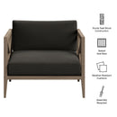  Modway Furniture Northlake EEI-7252-WGR-FLI Outdoor Patio Teak Armchair - Flint Gray IMAGE 2