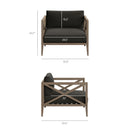  Modway Furniture Northlake EEI-7252-WGR-FLI Outdoor Patio Teak Armchair - Flint Gray IMAGE 3