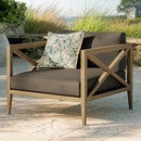  Modway Furniture Northlake EEI-7252-WGR-FLI Outdoor Patio Teak Armchair - Flint Gray IMAGE 8