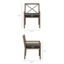 Modway Furniture Northlake EEI-7253-WGR-FLI Outdoor Patio Teak Dining Armchair - Flint Gray IMAGE 3