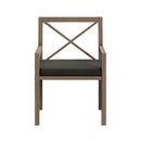  Modway Furniture Northlake EEI-7253-WGR-FLI Outdoor Patio Teak Dining Armchair - Flint Gray IMAGE 6