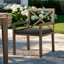  Modway Furniture Northlake EEI-7253-WGR-FLI Outdoor Patio Teak Dining Armchair - Flint Gray IMAGE 8