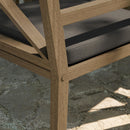  Modway Furniture Northlake EEI-7253-WGR-FLI Outdoor Patio Teak Dining Armchair - Flint Gray IMAGE 9
