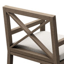  Modway Furniture Northlake EEI-7253-WGR-PEB Outdoor Patio Teak Dining Armchair - Pebble IMAGE 7