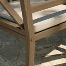  Modway Furniture Northlake EEI-7253-WGR-PEB Outdoor Patio Teak Dining Armchair - Pebble IMAGE 9