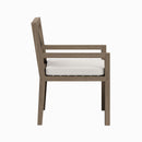  Modway Furniture Northlake EEI-7253-WGR-WHI Outdoor Patio Teak Dining Armchair - Weathered Gray IMAGE 5