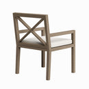  Modway Furniture Northlake EEI-7253-WGR-WHI Outdoor Patio Teak Dining Armchair - Weathered Gray IMAGE 6
