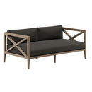  Modway Furniture Northlake EEI-7254-WGR-FLI Outdoor Patio Teak Loveseat - Flint Gray IMAGE 1