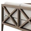  Modway Furniture Northlake EEI-7254-WGR-PEB Outdoor Patio Teak Loveseat - Pebble IMAGE 7