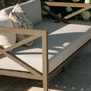  Modway Furniture Northlake EEI-7254-WGR-PEB Outdoor Patio Teak Loveseat - Pebble IMAGE 9