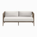  Modway Furniture Northlake EEI-7254-WGR-WHI Outdoor Patio Teak Loveseat - Weathered Gray IMAGE 4