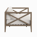  Modway Furniture Northlake EEI-7254-WGR-WHI Outdoor Patio Teak Loveseat - Weathered Gray IMAGE 5