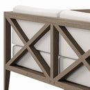  Modway Furniture Northlake EEI-7254-WGR-WHI Outdoor Patio Teak Loveseat - Weathered Gray IMAGE 7