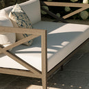  Modway Furniture Northlake EEI-7254-WGR-WHI Outdoor Patio Teak Loveseat - Weathered Gray IMAGE 9