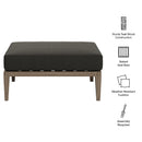  Modway Furniture Northlake EEI-7255-WGR-FLI Outdoor Patio Teak Ottoman - Flint Gray IMAGE 2