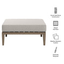  Modway Furniture Northlake EEI-7255-WGR-PEB Outdoor Patio Teak Ottoman - Pebble IMAGE 2