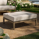  Modway Furniture Northlake EEI-7255-WGR-PEB Outdoor Patio Teak Ottoman - Pebble IMAGE 7