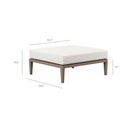  Modway Furniture Northlake EEI-7255-WGR-WHI Outdoor Patio Teak Ottoman - Weathered Gray IMAGE 2