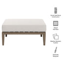  Modway Furniture Northlake EEI-7255-WGR-WHI Outdoor Patio Teak Ottoman - Weathered Gray IMAGE 3