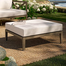  Modway Furniture Northlake EEI-7255-WGR-WHI Outdoor Patio Teak Ottoman - Weathered Gray IMAGE 7
