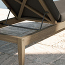  Modway Furniture Northlake EEI-7256-WGR-FLI Outdoor Patio Teak Chaise Lounge - Flint Gray IMAGE 9