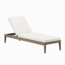  Modway Furniture Northlake EEI-7256-WGR-WHI Outdoor Patio Teak Chaise Lounge - Weathered Gray White IMAGE 1