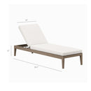  Modway Furniture Northlake EEI-7256-WGR-WHI Outdoor Patio Teak Chaise Lounge - Weathered Gray White IMAGE 2