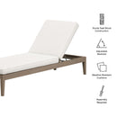  Modway Furniture Northlake EEI-7256-WGR-WHI Outdoor Patio Teak Chaise Lounge - Weathered Gray White IMAGE 3