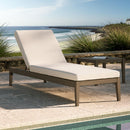  Modway Furniture Northlake EEI-7256-WGR-WHI Outdoor Patio Teak Chaise Lounge - Weathered Gray White IMAGE 8