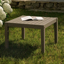  Modway Furniture Northlake EEI-7258-WGR Square Outdoor Patio Teak Side Table - Weathered Gray IMAGE 12