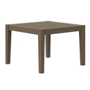  Modway Furniture Northlake EEI-7258-WGR Square Outdoor Patio Teak Side Table - Weathered Gray IMAGE 1