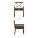  Modway Furniture Northlake EEI-7271-WGR-FLI 9-Piece Outdoor Patio Teak Wood Dining Set - Flint Gray IMAGE 3