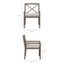  Modway Furniture Northlake EEI-7271-WGR-PEB 9-Piece Outdoor Patio Teak Wood Dining Set - Pebble IMAGE 3