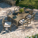  Modway Furniture Outdoor Dining Sets 9-Piece EEI-7271-WGR-WHI IMAGE 11