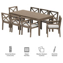  Modway Furniture Outdoor Dining Sets 9-Piece EEI-7271-WGR-WHI IMAGE 2