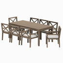  Modway Furniture Outdoor Dining Sets 9-Piece EEI-7271-WGR-WHI IMAGE 5
