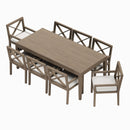  Modway Furniture Outdoor Dining Sets 9-Piece EEI-7271-WGR-WHI IMAGE 7