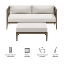  Modway Furniture Outdoor Seating Loveseats EEI-7273-WGR-WHI IMAGE 2