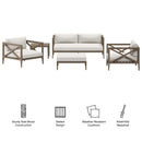  Modway Furniture Outdoor Seating Sets EEI-7274-WGR-WHI IMAGE 5
