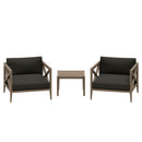  Modway Furniture Northlake EEI-7275-WGR-FLI 3-Piece Teak Wood Furniture Set - Flint Gray IMAGE 1