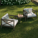  Modway Furniture Northlake EEI-7275-WGR-WHI 3-Piece Teak Wood Furniture Set - Weathered Gray IMAGE 10