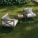  Modway Furniture Northlake EEI-7275-WGR-WHI 3-Piece Teak Wood Furniture Set - Weathered Gray IMAGE 9