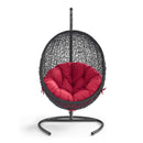  Modway Furniture Encase EEI-739-RED-SET Swing Outdoor Patio Lounge Chair - Red IMAGE 4