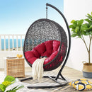  Modway Furniture Encase EEI-739-RED-SET Swing Outdoor Patio Lounge Chair - Red IMAGE 6