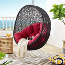  Modway Furniture Encase EEI-739-RED-SET Swing Outdoor Patio Lounge Chair - Red IMAGE 7