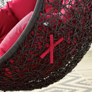  Modway Furniture Encase EEI-739-RED-SET Swing Outdoor Patio Lounge Chair - Red IMAGE 8