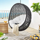  Modway Furniture Encase EEI-739-SET Swing Outdoor Patio Lounge Chair - White IMAGE 7