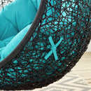  Modway Furniture Encase EEI-739-TRQ-SET Swing Outdoor Patio Lounge Chair - Turquoise IMAGE 8