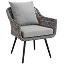  Modway Furniture Endeavor EEI-3176-GRY-GRY-SET Outdoor Patio Wicker Rattan Armchair Set of 2 - Grey IMAGE 4