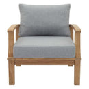  Modway Furniture Marina EEI-1143-NAT-GRY-SET Outdoor Patio Teak Armchair - Natural Gray IMAGE 4
